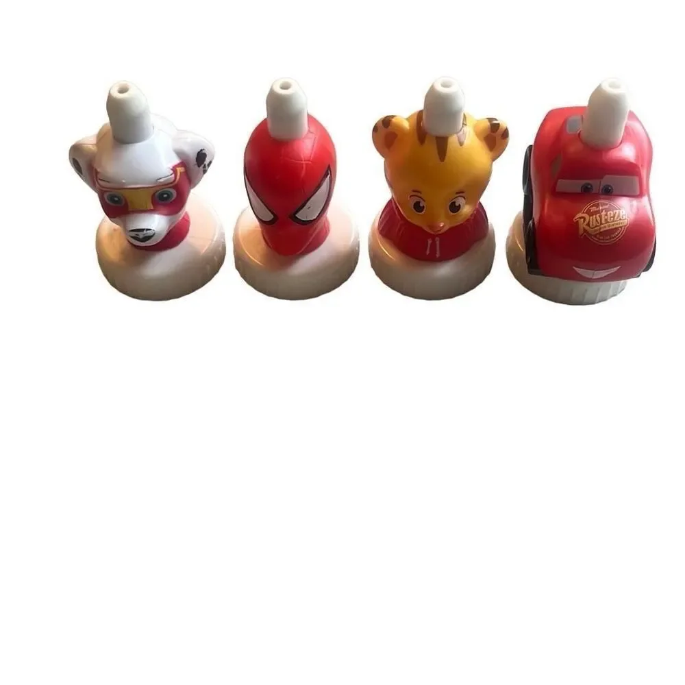 Good 2 Grow Juice Toppers Lot of 12 Minnie Mouse Spider-Man‎ Dinosaur Paw Patrol - Picture 2 of 4